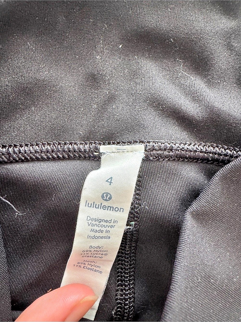 Lululemon Train Times 7/8 Black Mesh Panel Leggings Size 4 - Picture 3 of 5